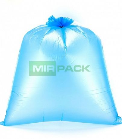 Мешки для мусора с завязками 120 л, 15 мкм, 10 шт, ПНД, синие, 85х80 см, VIP - Вид 3